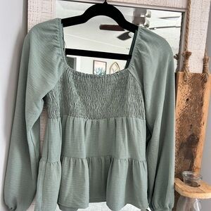 Elegant Sage Green Women's Top